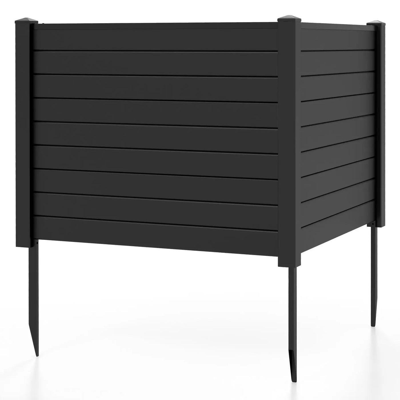 Outdoor PVC Air Conditioner Fence with 20 Inch Long Stakes by DirectDeals
