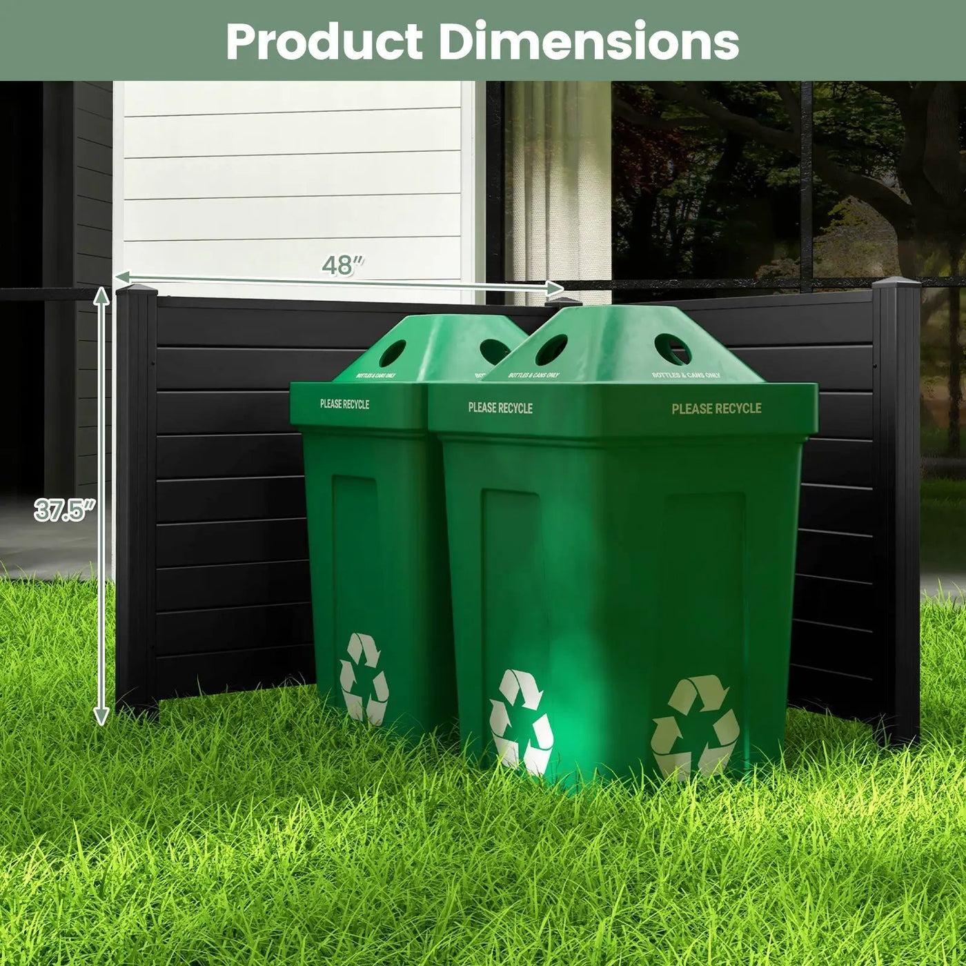 Outdoor PVC Air Conditioner Fence with 20 Inch Long Stakes by DirectDeals