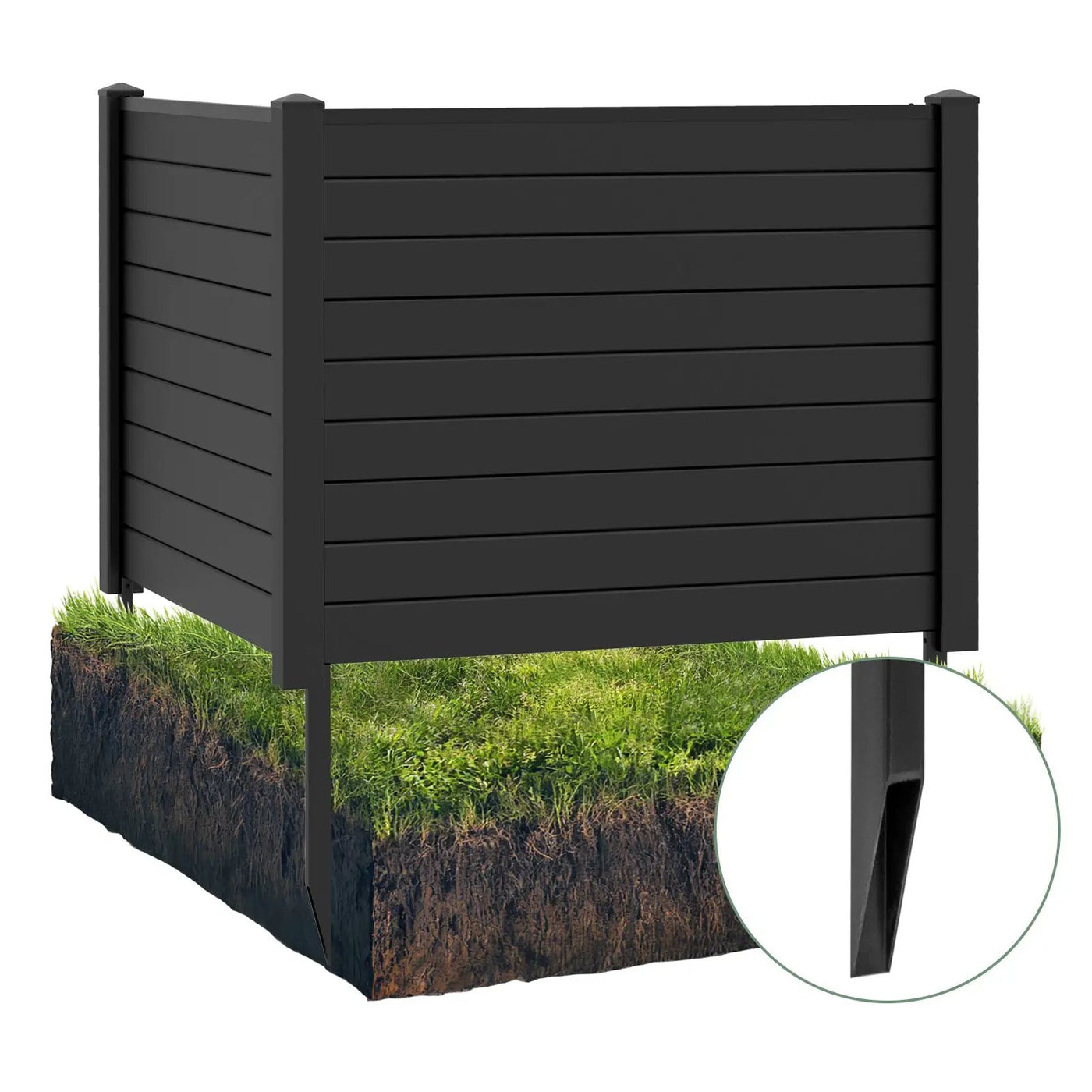Outdoor PVC Air Conditioner Fence with 20 Inch Long Stakes by DirectDeals