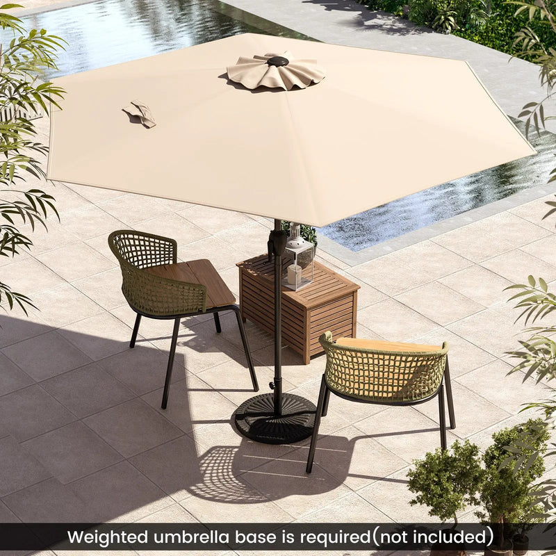 7.5 feet Outdoor Patio Heavy Duty Market Umbrella with Push Button Til