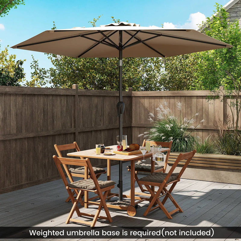 7.5 feet Outdoor Patio Heavy Duty Market Umbrella with Push Button Til