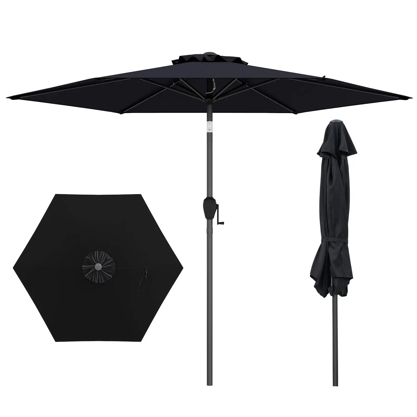 7.5 feet Outdoor Patio Heavy Duty Market Umbrella with Push Button Tilt by DirectDeals
