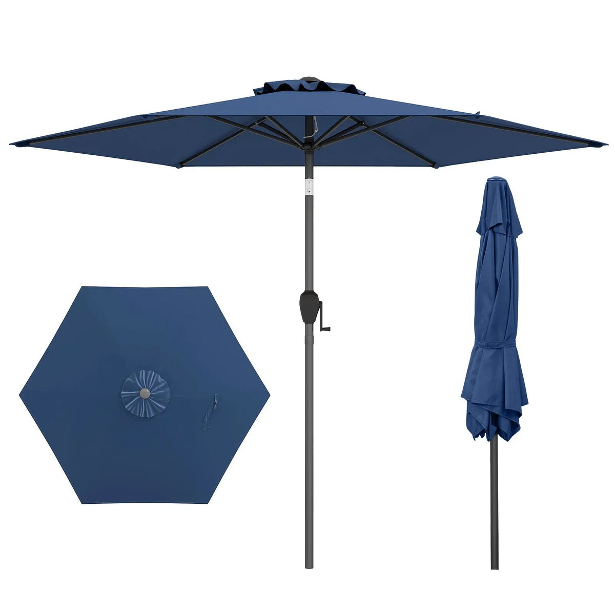 7.5 feet Outdoor Patio Heavy Duty Market Umbrella with Push Button Tilt by DirectDeals