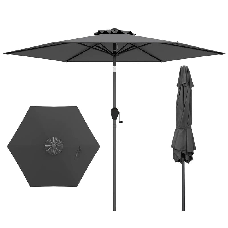 7.5 feet Outdoor Patio Heavy Duty Market Umbrella with Push Button Tilt by DirectDeals