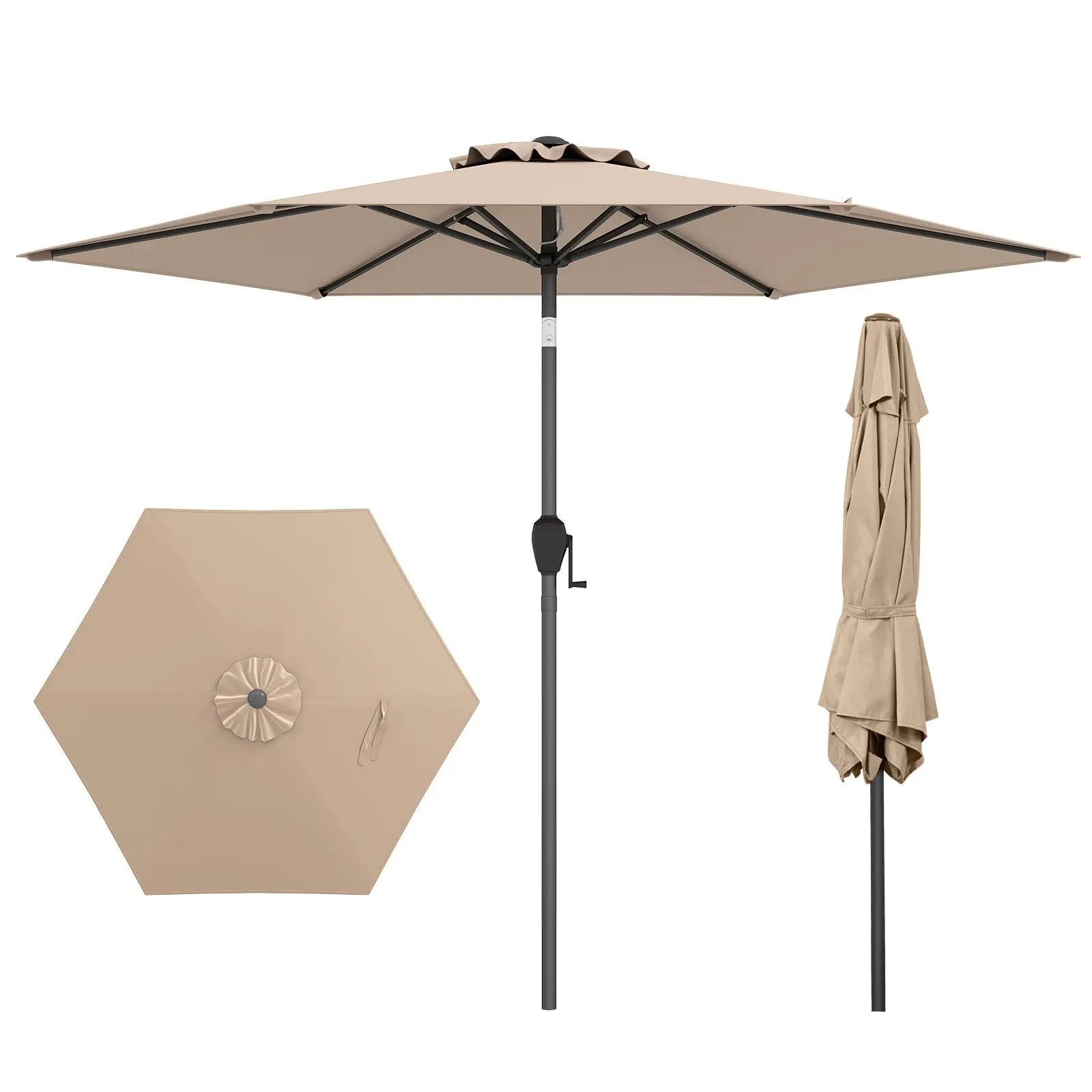 7.5 feet Outdoor Patio Heavy Duty Market Umbrella with Push Button Tilt by DirectDeals