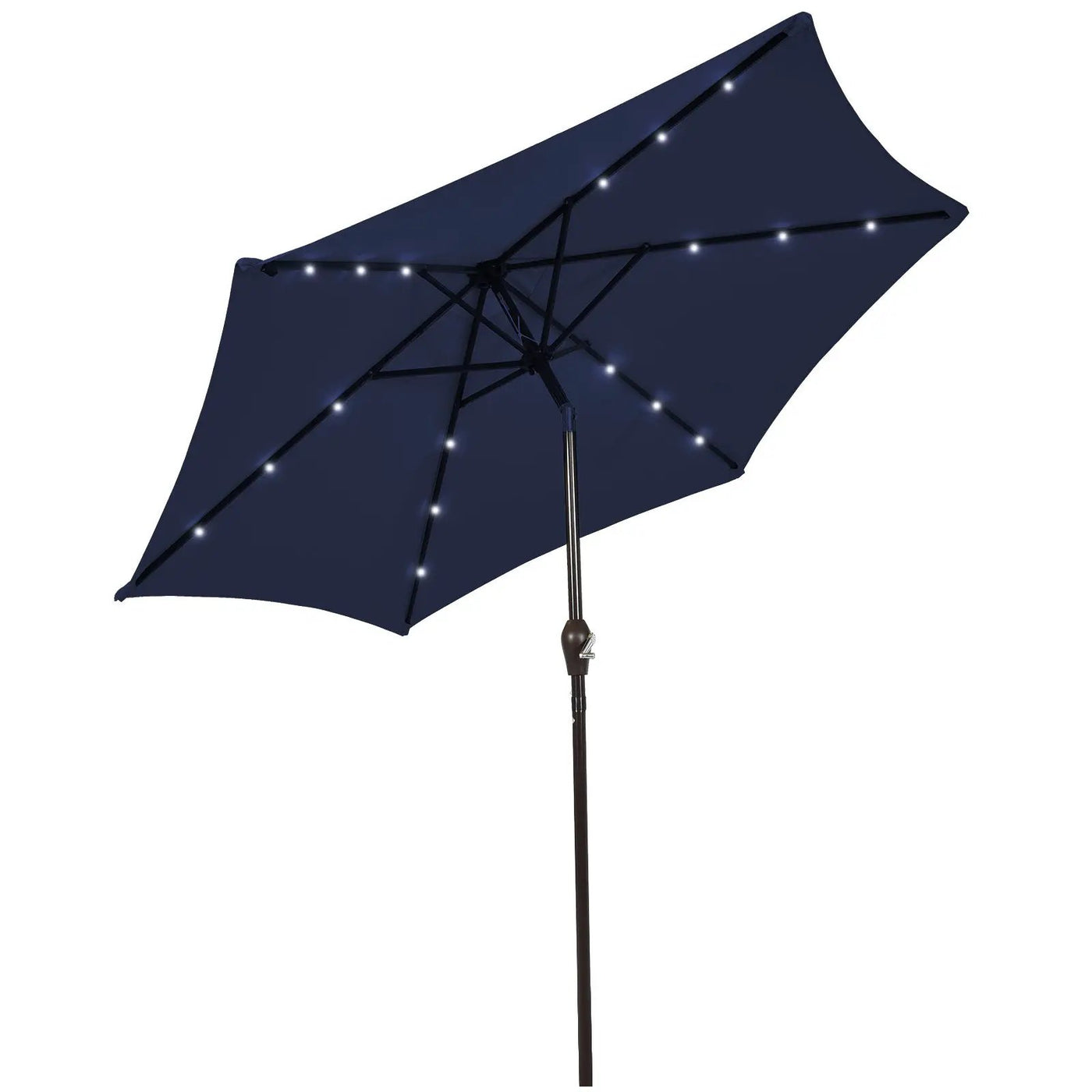 10 Feet Outdoor Patio umbrella with Bright Solar LED Lights-Dark Blue by DirectDeals