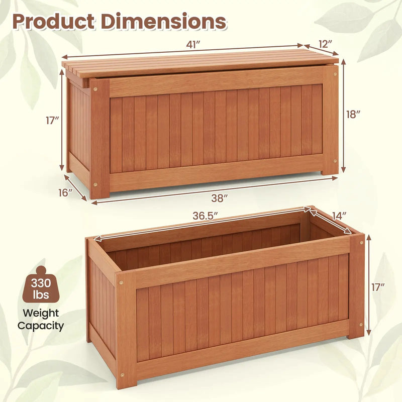 Outdoor Plant Container with Seat for Garden Yard Balcony Deck by DirectDeals