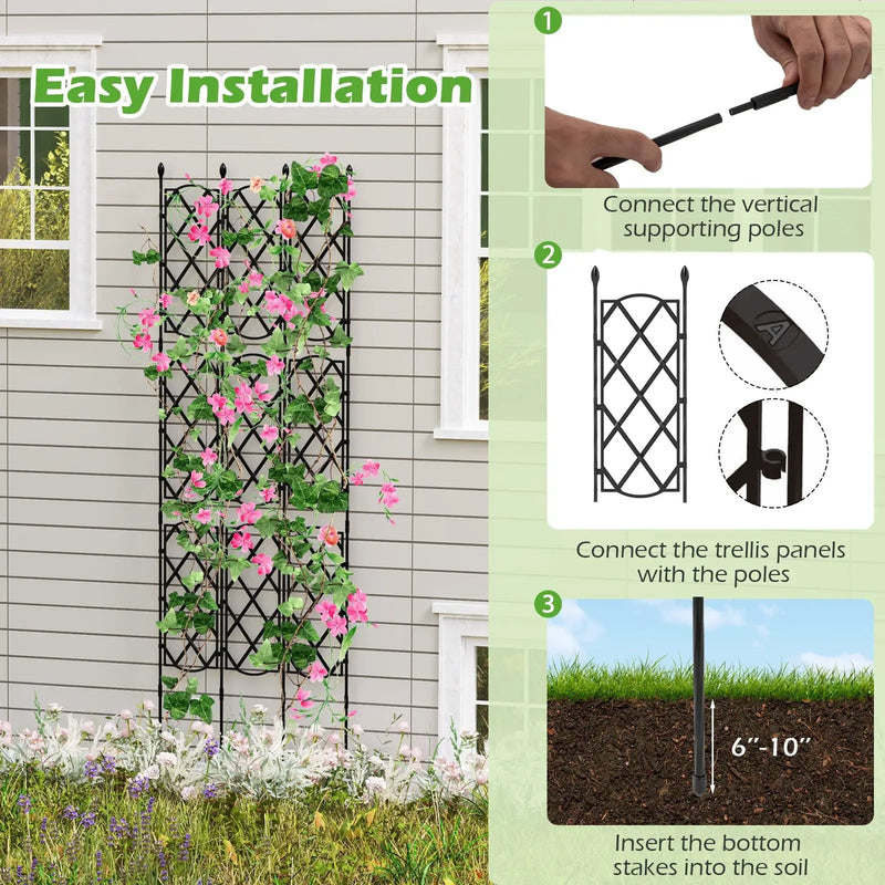 3-Pack Outdoor Plant Support Frame for Raised Garden Bed by DirectDeals