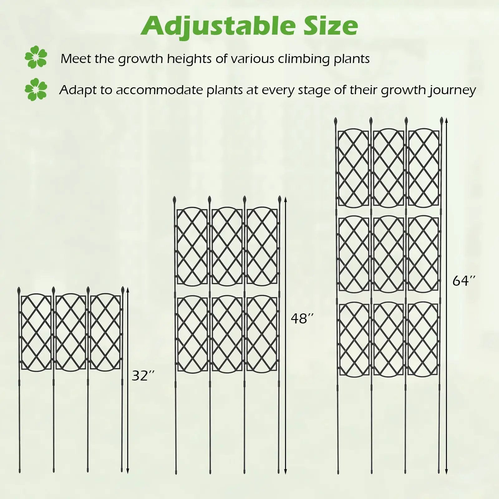 3-Pack Outdoor Plant Support Frame for Raised Garden Bed by DirectDeals