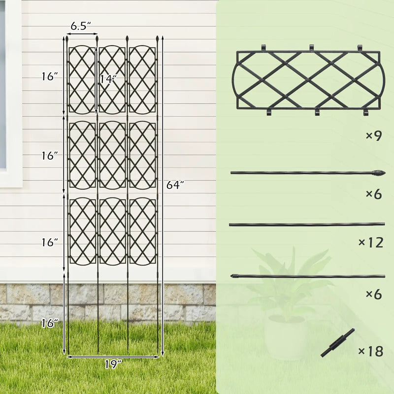 3-Pack Outdoor Plant Support Frame for Raised Garden Bed by DirectDeals