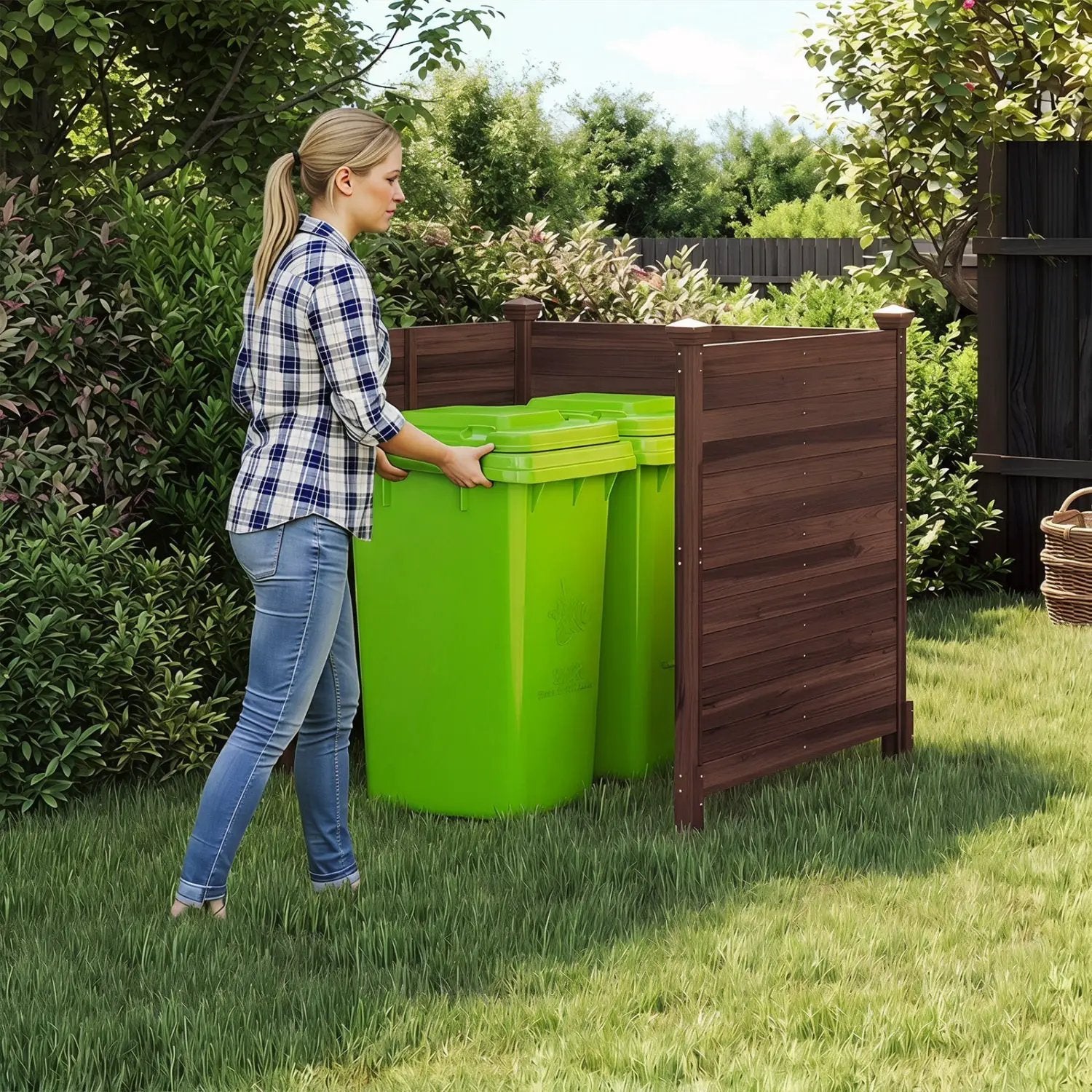 3-Panel Outdoor Privacy Fence for AC Units & Equipment by DirectDeals