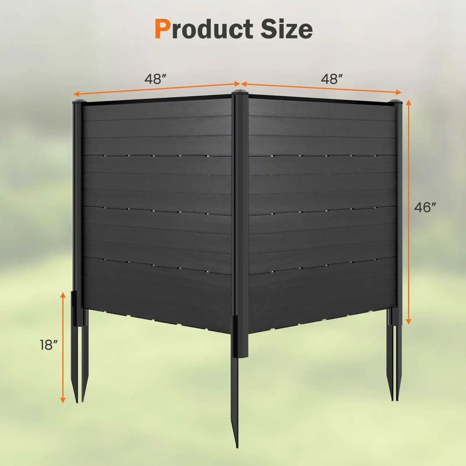 Outdoor Privacy Fence Screen with 5 Ground Stakes for Garden Yard Patio by DirectDeals