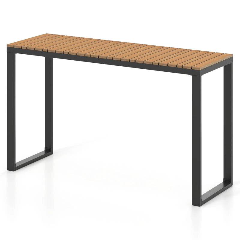 Outdoor Rectangle Console Table with Long-Lasting WPC Tabletop by DirectDeals