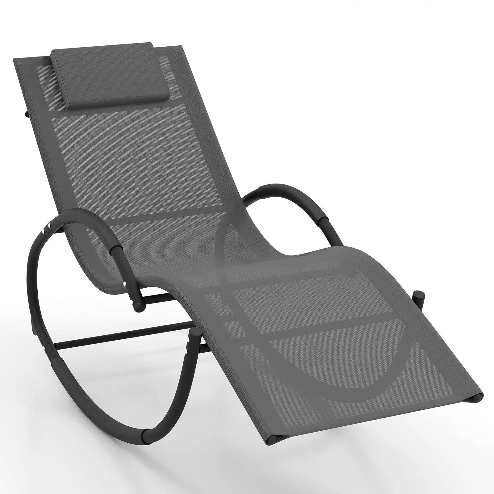 Outdoor Rocking Lounge Chair with Removable Headrest by DirectDeals