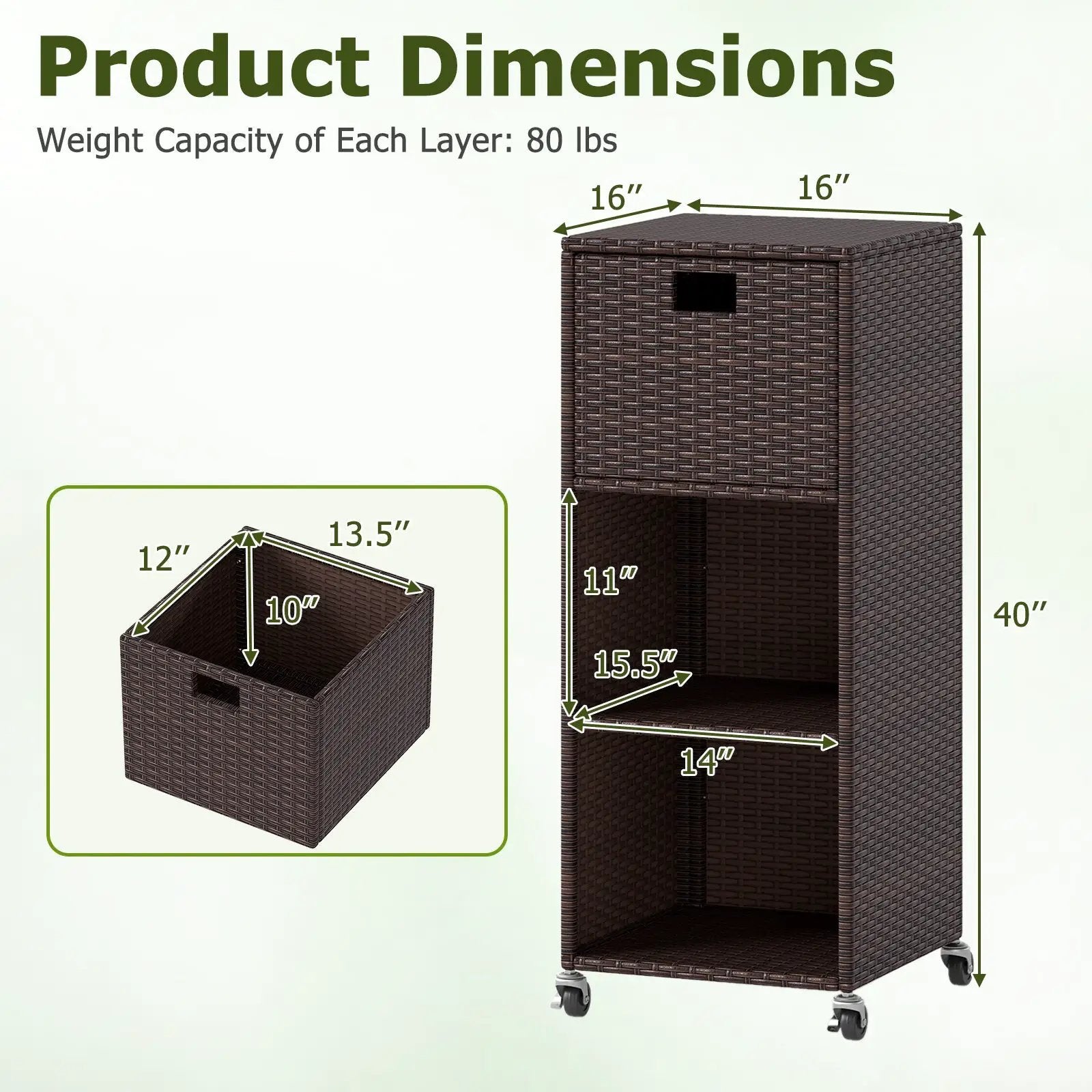 Outdoor Storage Cabinet with Drawer and 3 Shelves for Backyard by DirectDeals