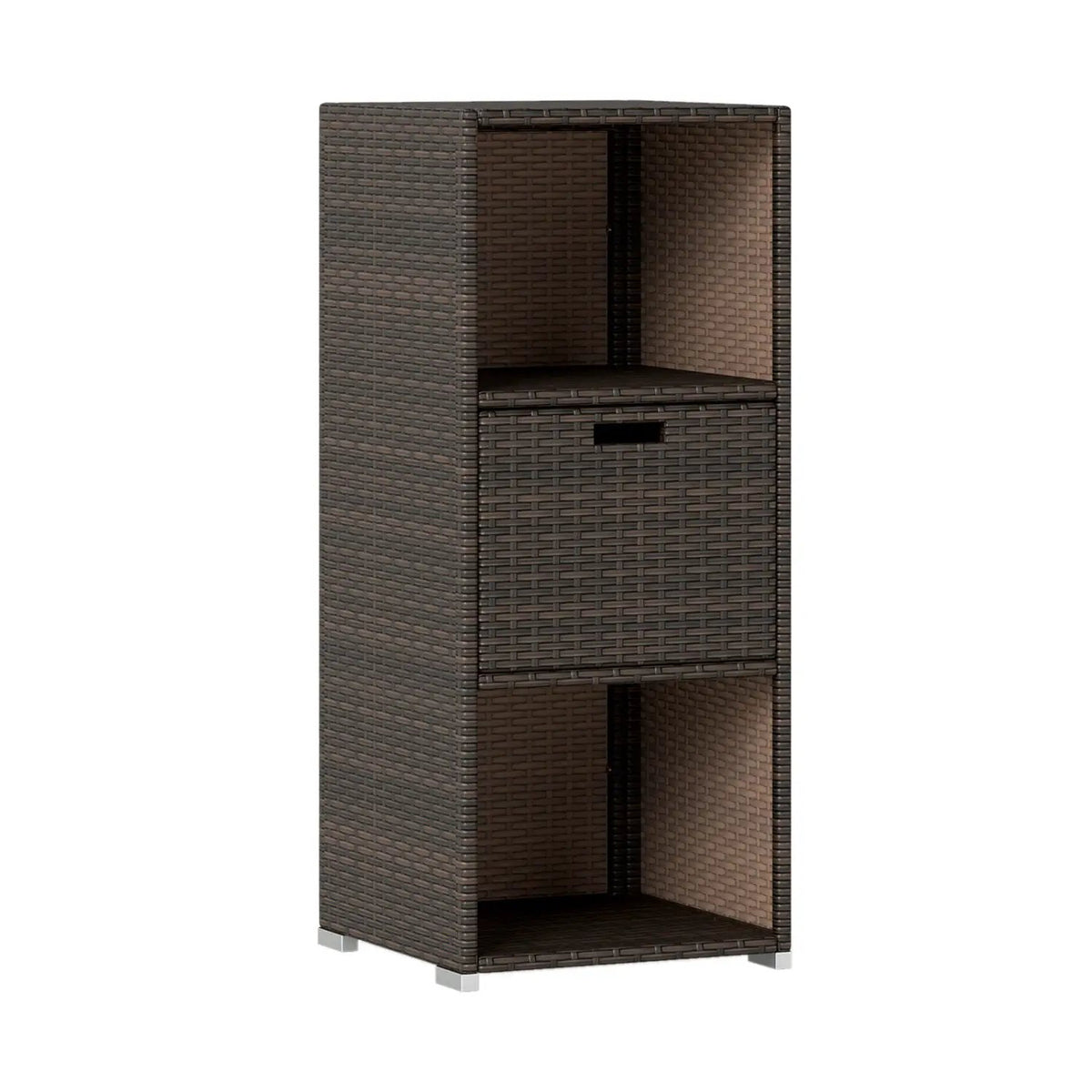 Outdoor Storage Cabinet Patio Wicker Organizer with Drawer by DirectDeals