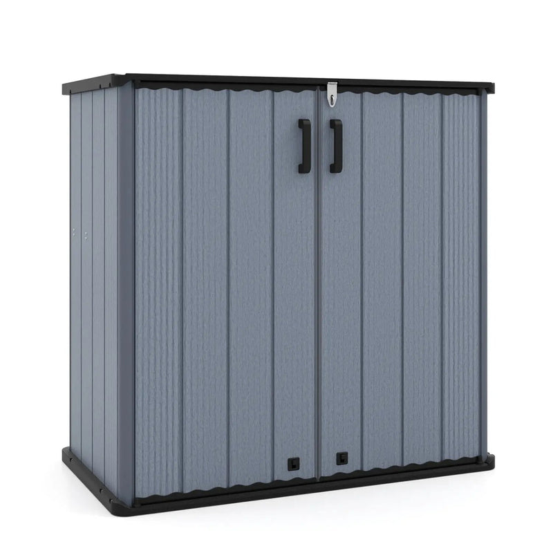 Outdoor Storage Shed 23.5 Cu.ft All-Weather Storage Box with Floor Lockable Door by DirectDeals