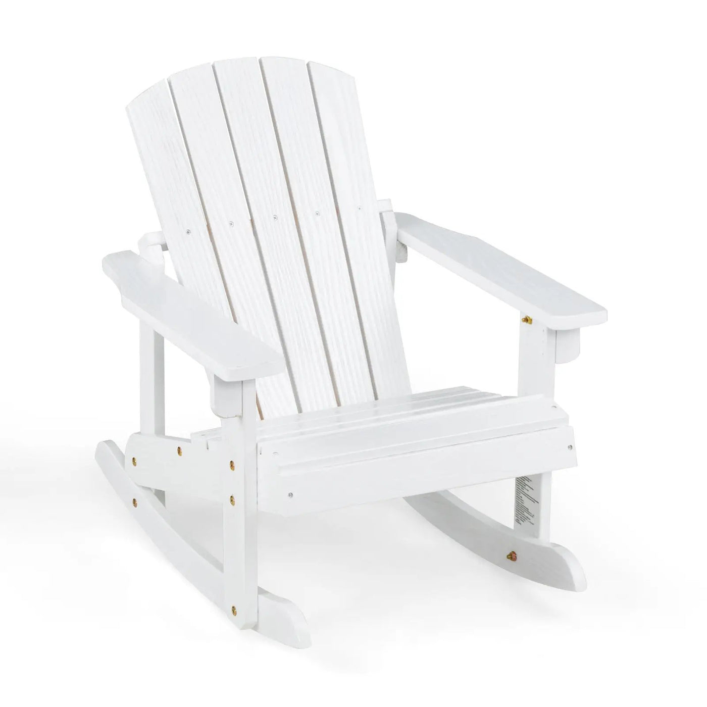 Outdoor Wooden Kid Adirondack Rocking Chair with Slatted Seat by DirectDeals