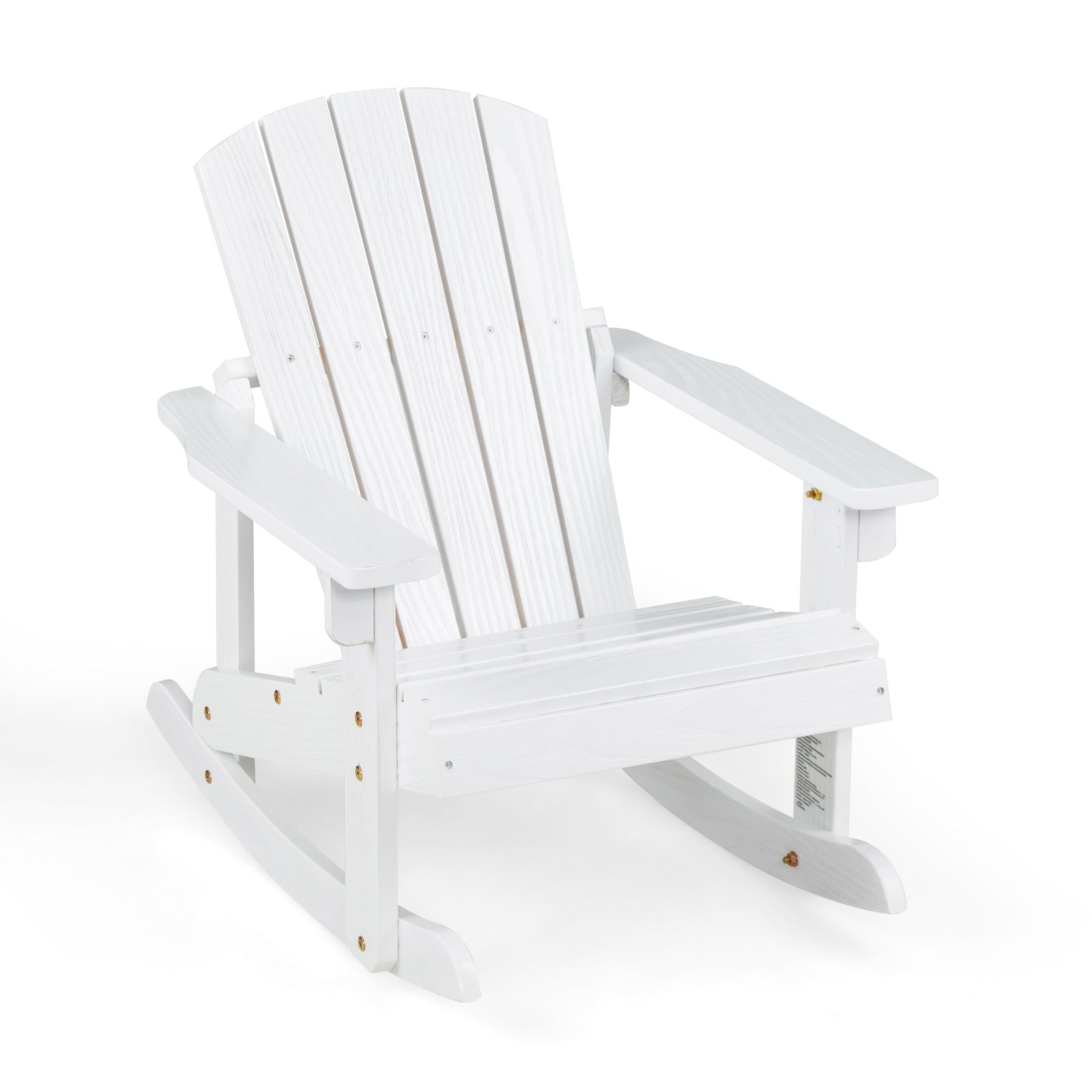 Outdoor Wooden Kid Adirondack Rocking Chair with Slatted Seat by DirectDeals