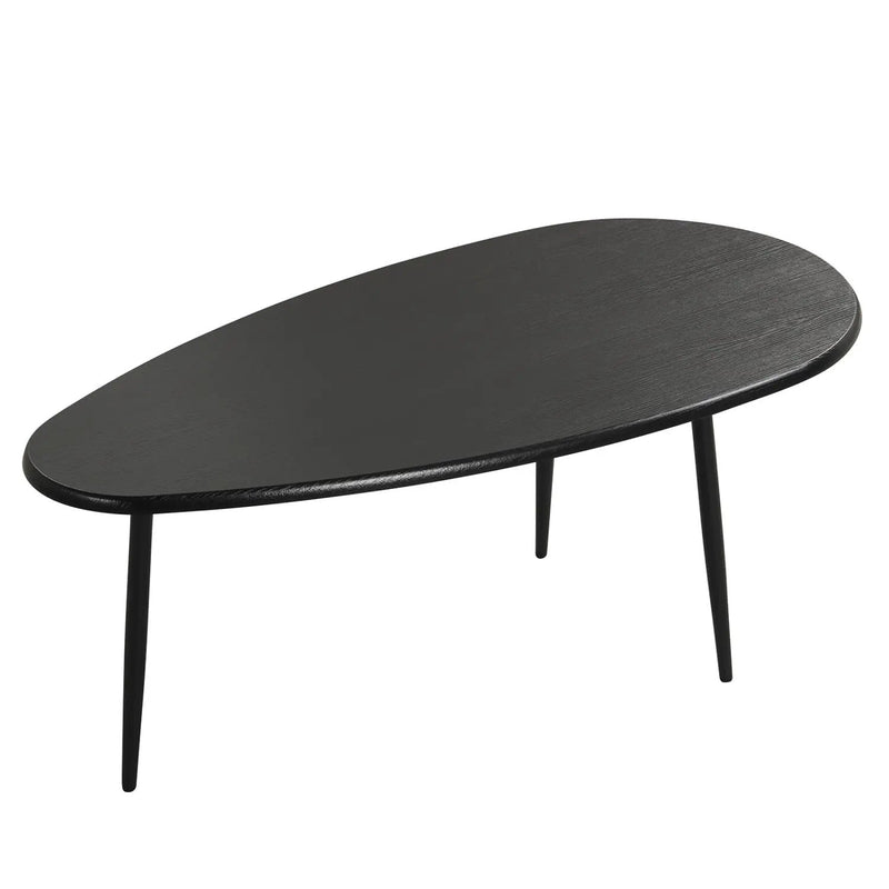 Oval Coffee Table Mid Century Center Table with Sturdy Metal Construction by DirectDeals