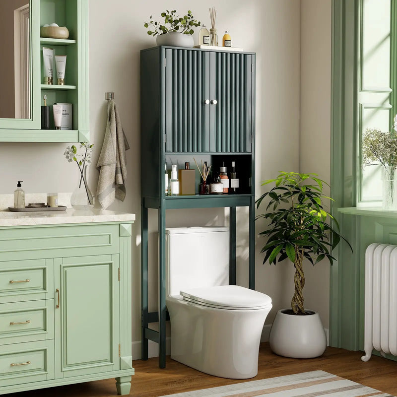 Over The Toilet Storage Cabinet with Fluted Doors by DirectDeals