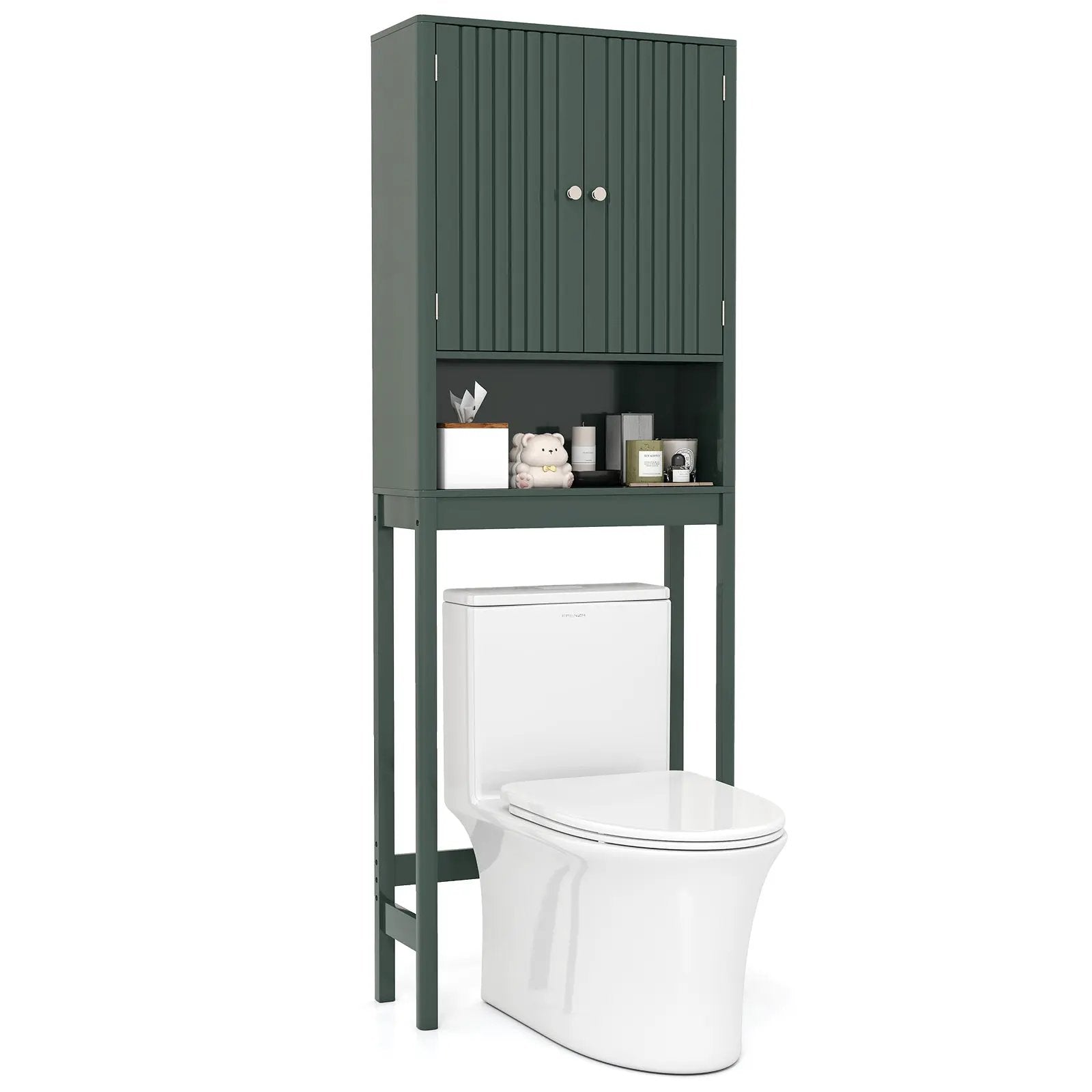 Over The Toilet Storage Cabinet with Fluted Doors by DirectDeals