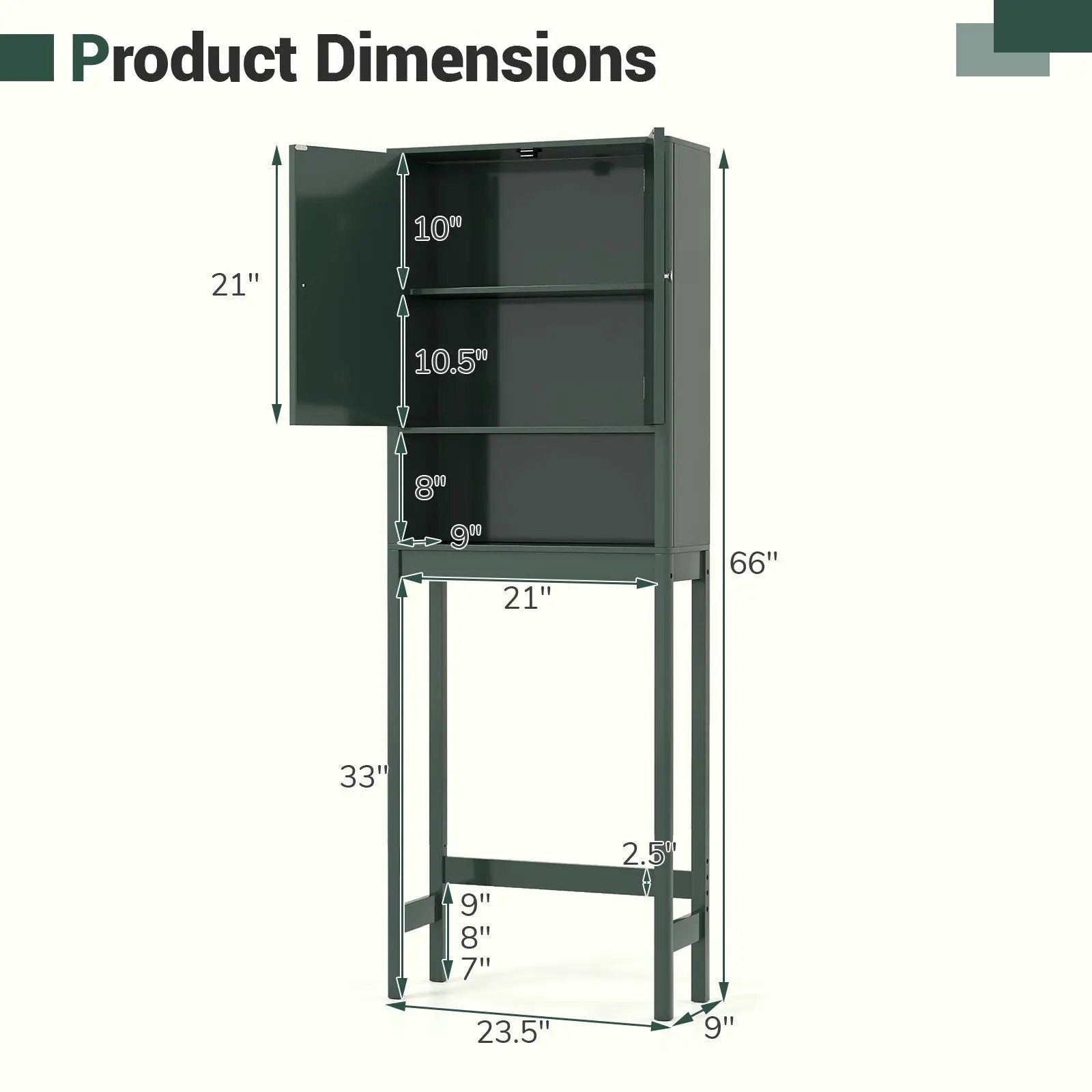 Over The Toilet Storage Cabinet with Fluted Doors by DirectDeals