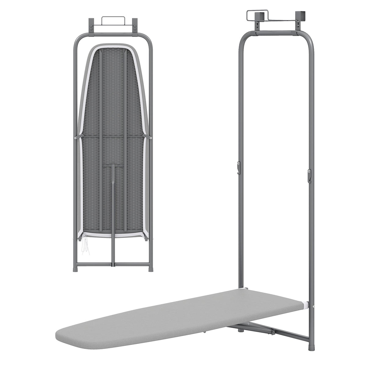 Over the Door Ironing Board Space-Saving Metal Hanging Ironing Board-Gray, photo 4 of 10