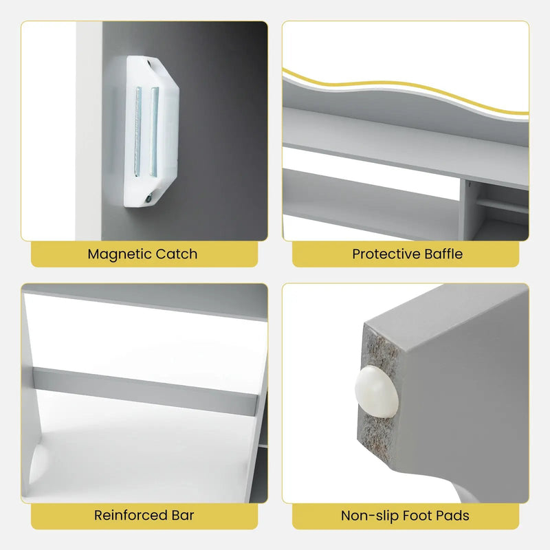 Wood Over the Toilet Bathroom Space Saver with Paper Holder and Shelf by DirectDeals