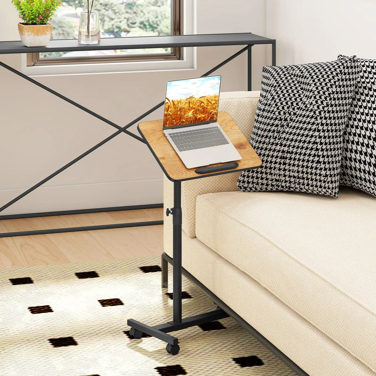 Overbed Rolling Food Tray Table by DirectDeals