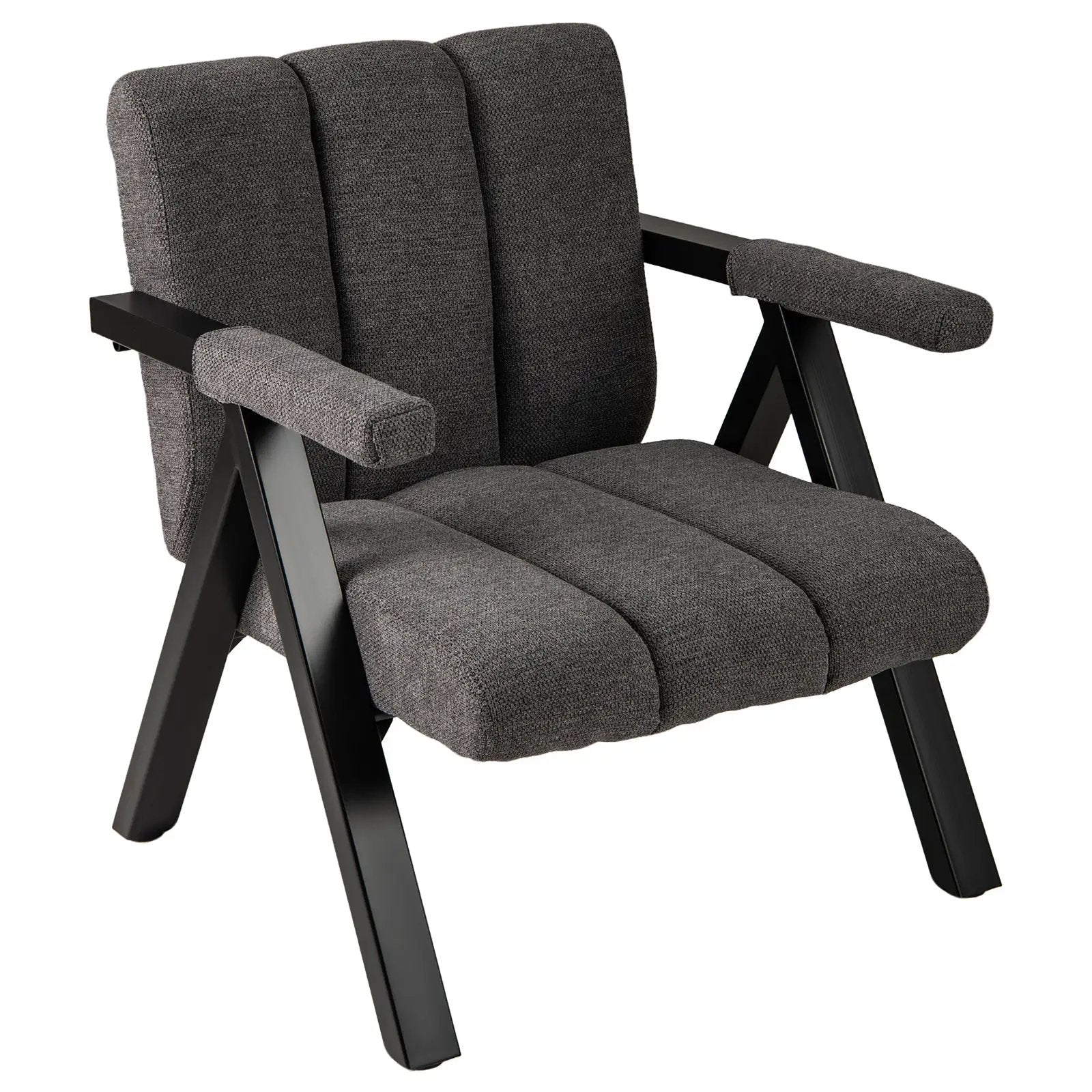 Oversized Accent Chair with Metal Frame and Armrests by DirectDeals