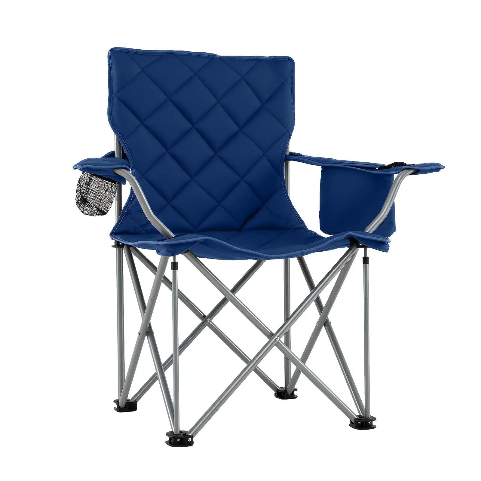 Oversized Camping Chairs Outdoor Folding Chair with Cooler Pouch and Cup Holder by DirectDeals
