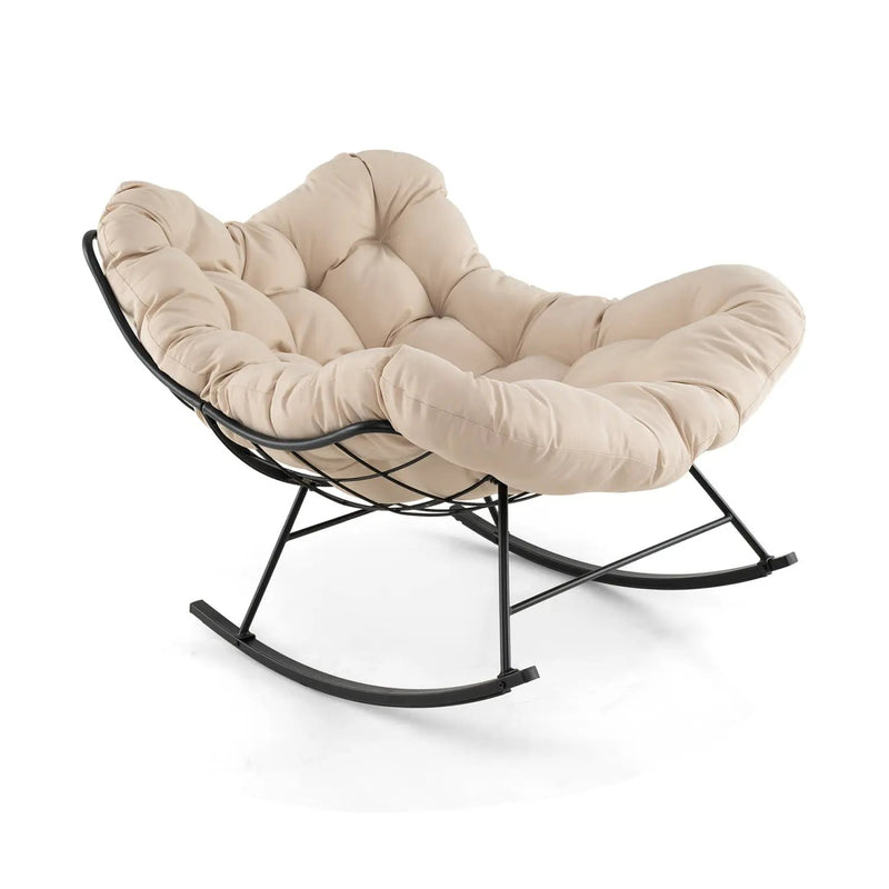 Oversized Egg Papasan Chair with Padded Cushion for Porch by DirectDeals