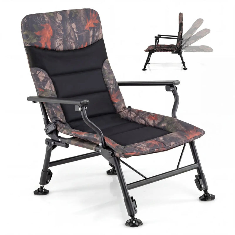 Oversized Folding Fishing Chair with Adjustable Backrest by DirectDeals
