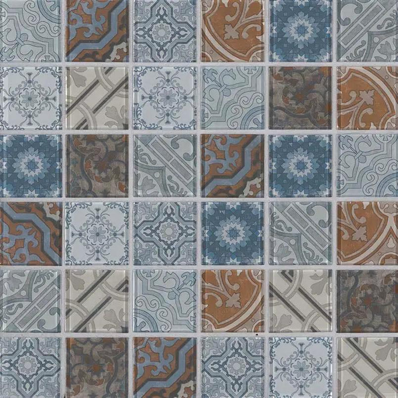 Pasadena 2x2x6mm Glass Mosaics 2x2 close up