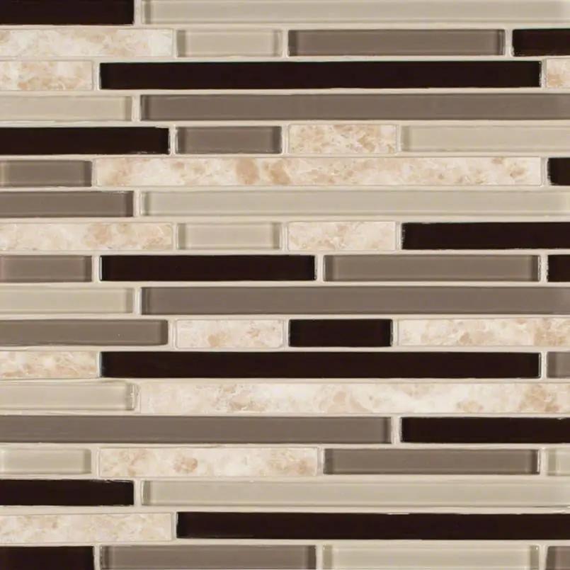 Amalfi Cafe Interlocking Pattern 6mm Porcelain Mosaics close up