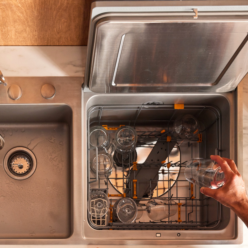 VersaWash™ 3-in-1 In-Sink Produce Cleaner and Dishwasher | SD2F-P5, installed in a room