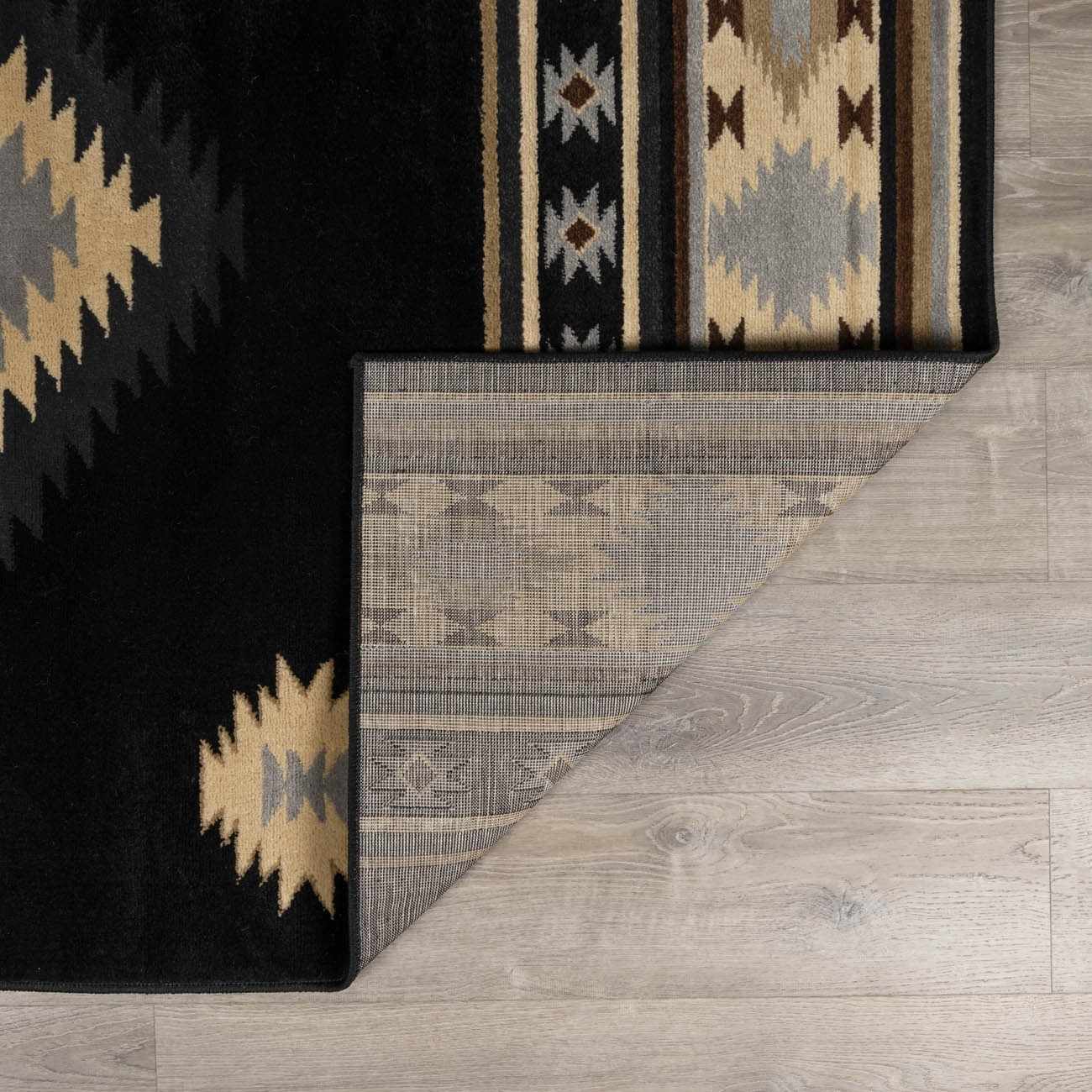 Buckhaven Black Southwestern Area Rug by Boutique Rugs