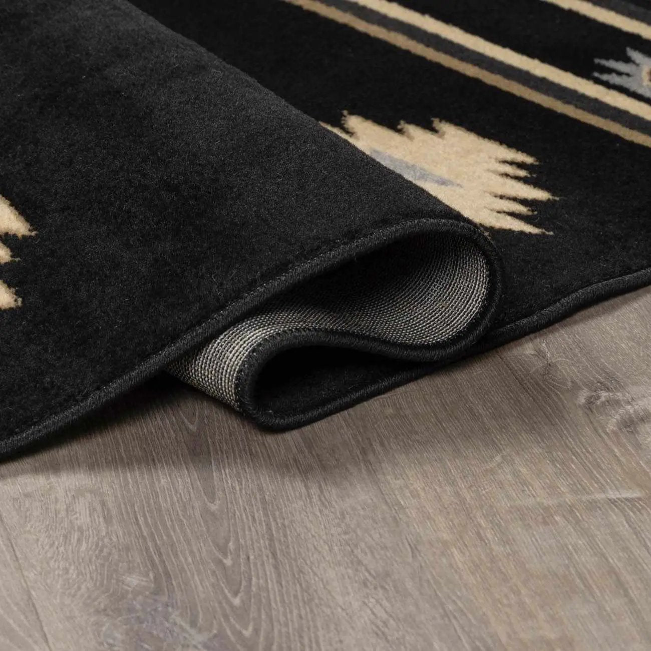 Buckhaven Black Southwestern Area Rug by Boutique Rugs