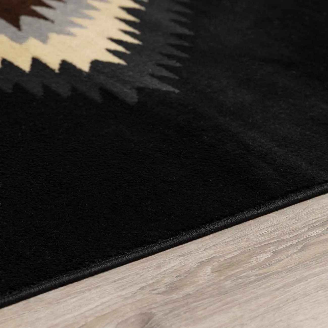 Buckhaven Black Southwestern Area Rug by Boutique Rugs