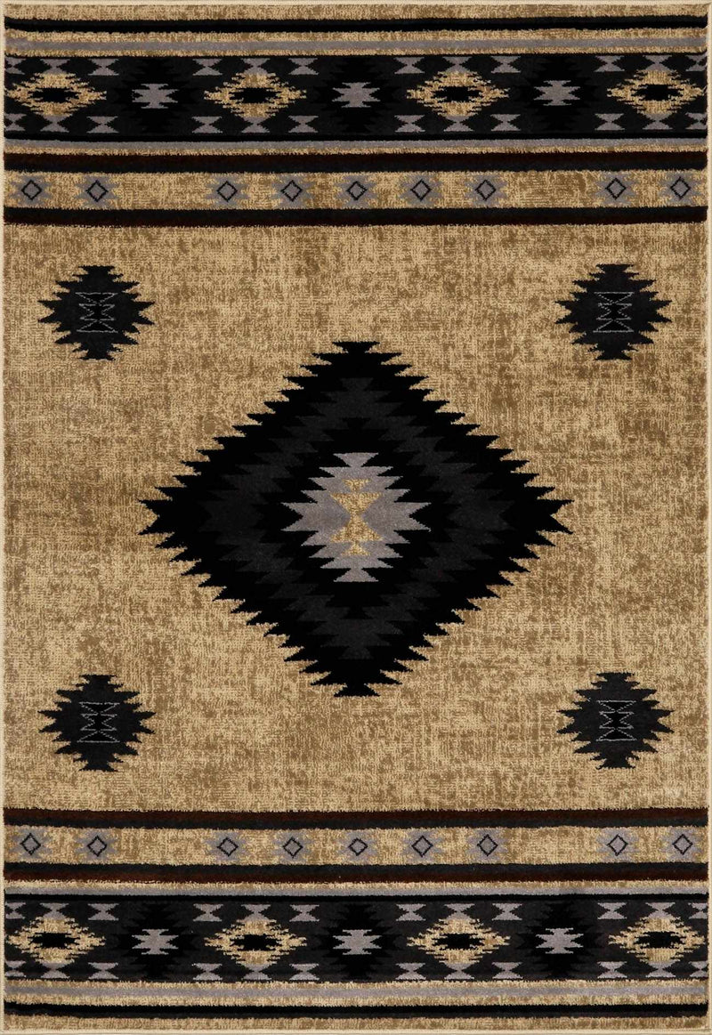 Buckhaven Brown Aztec Carpet by Boutique Rugs