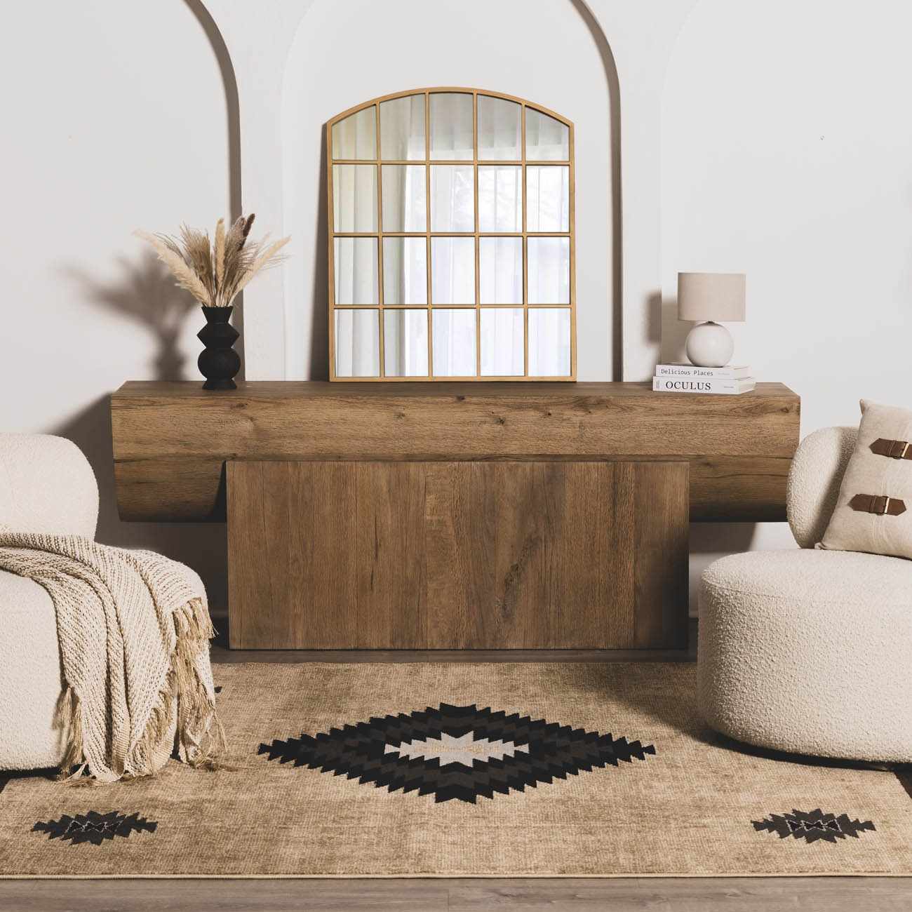 Buckhaven Brown Aztec Carpet by Boutique Rugs