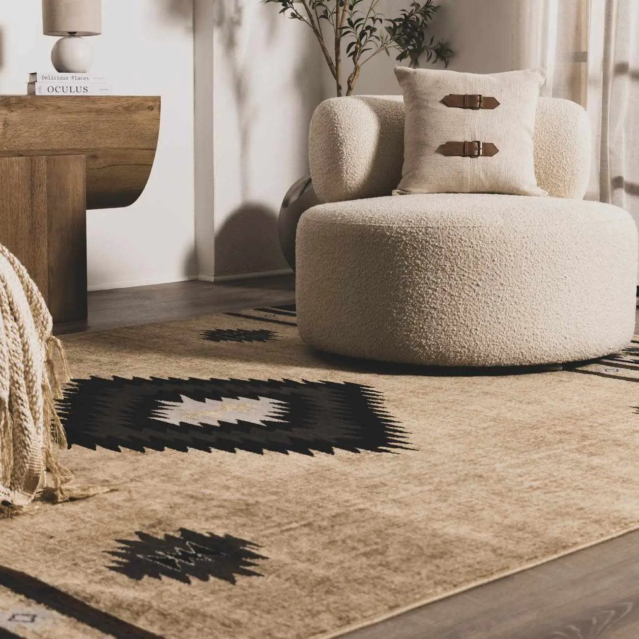 Buckhaven Brown Aztec Carpet by Boutique Rugs