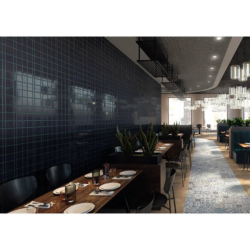 Maastricht Blue 18x48 Textured Ceramic Large Format Tile (3 pack, 17.23 sq ft/case) by Apollo Tile