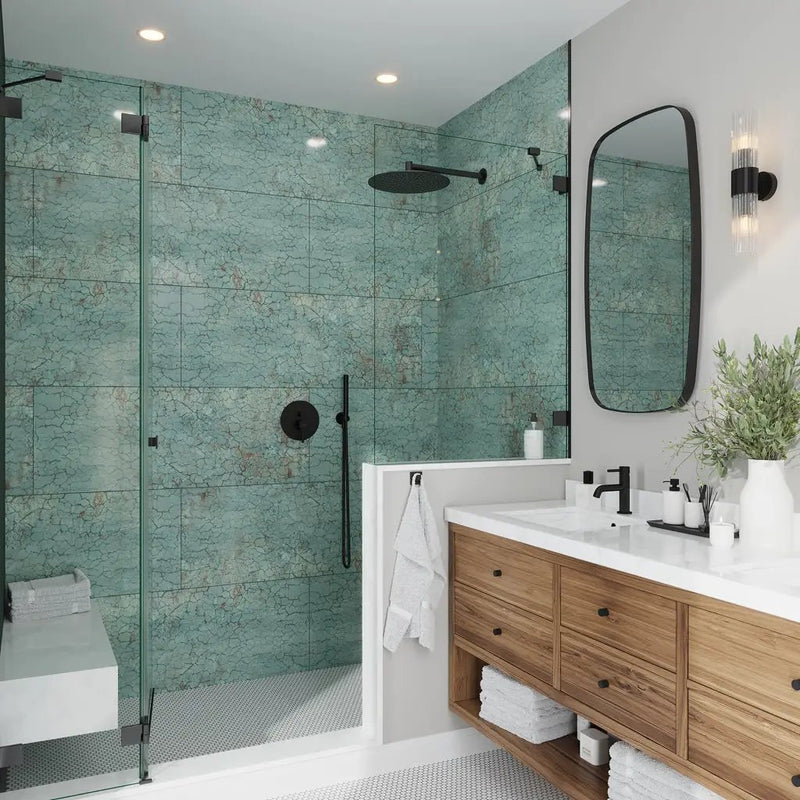 Viridian Green 18x48 Textured Ceramic Large Format Tile (3 pack, 17.23 sq ft/case) by Apollo Tile