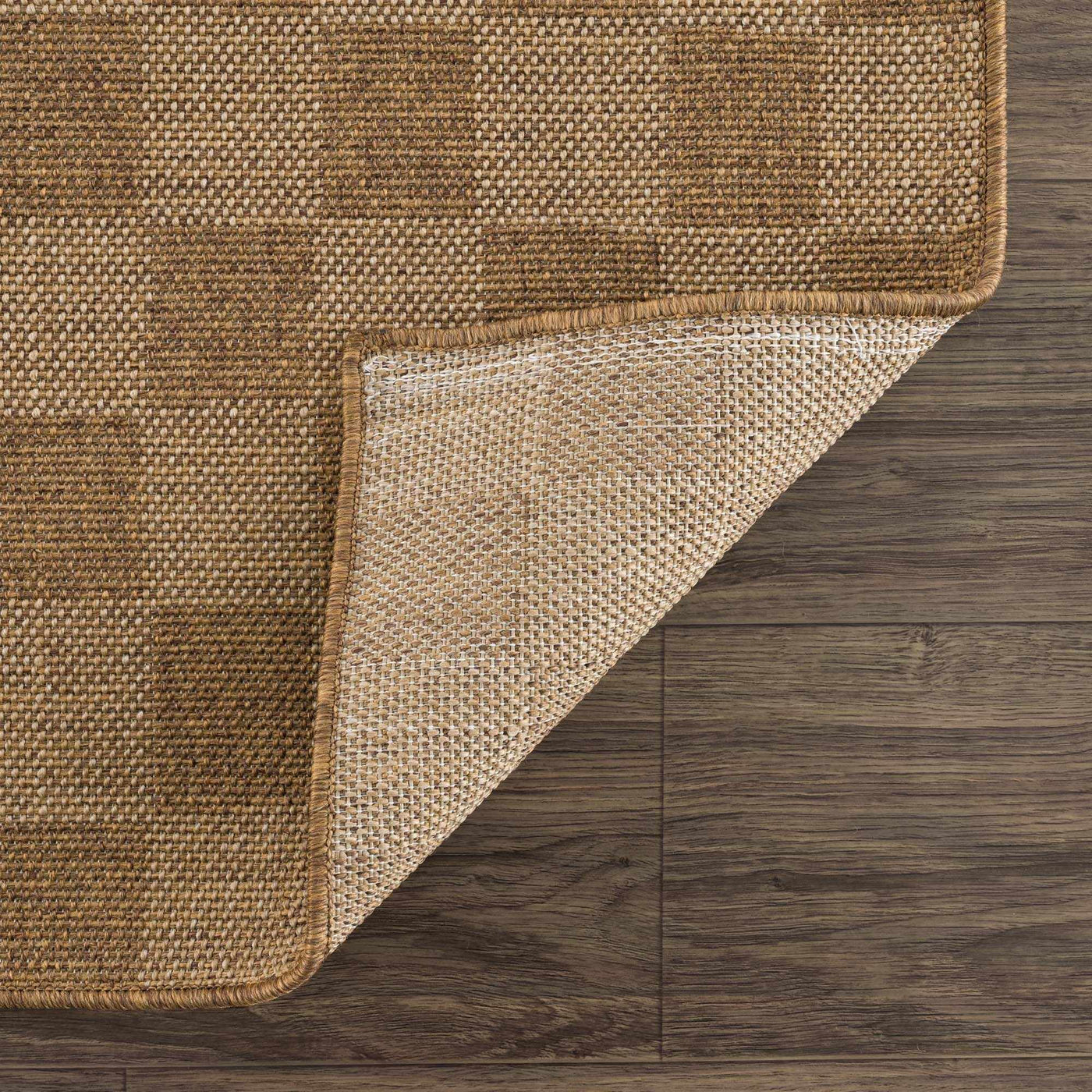 Kuval Checkered Brown Outdoor Rug by Boutique Rugs