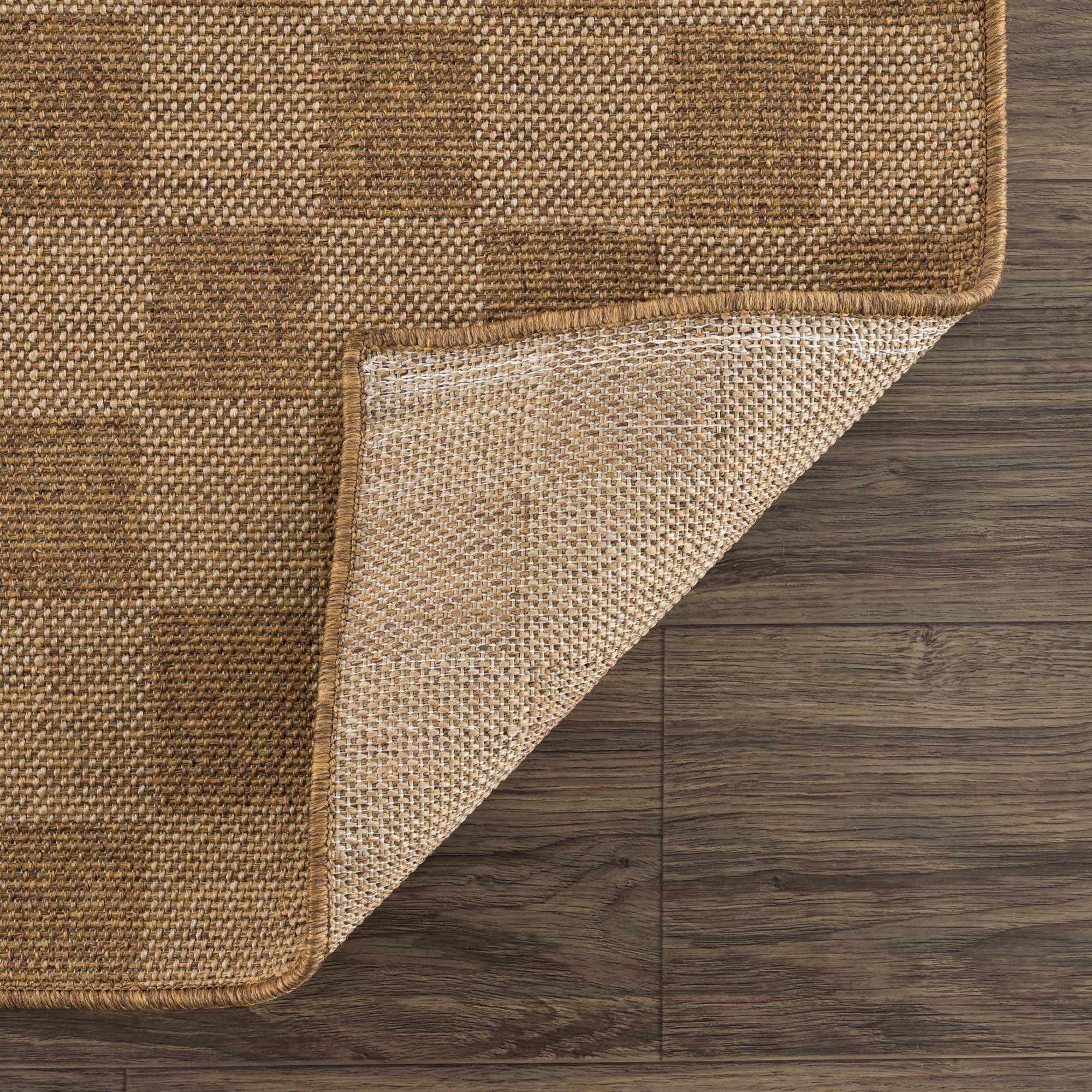 Kuval Checkered Brown Outdoor Rug by Boutique Rugs