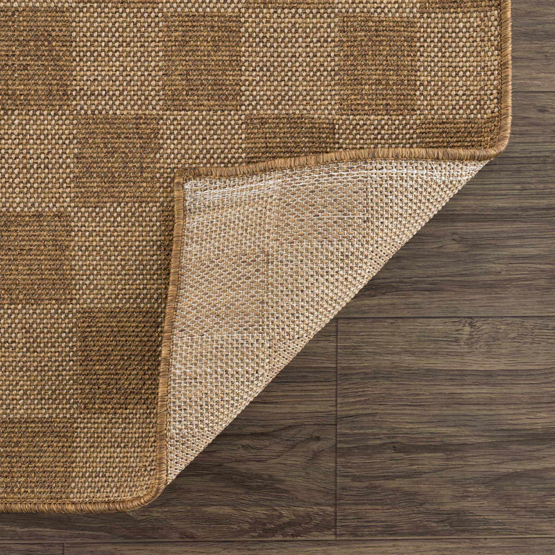 Kuval Checkered Brown Outdoor Rug by Boutique Rugs