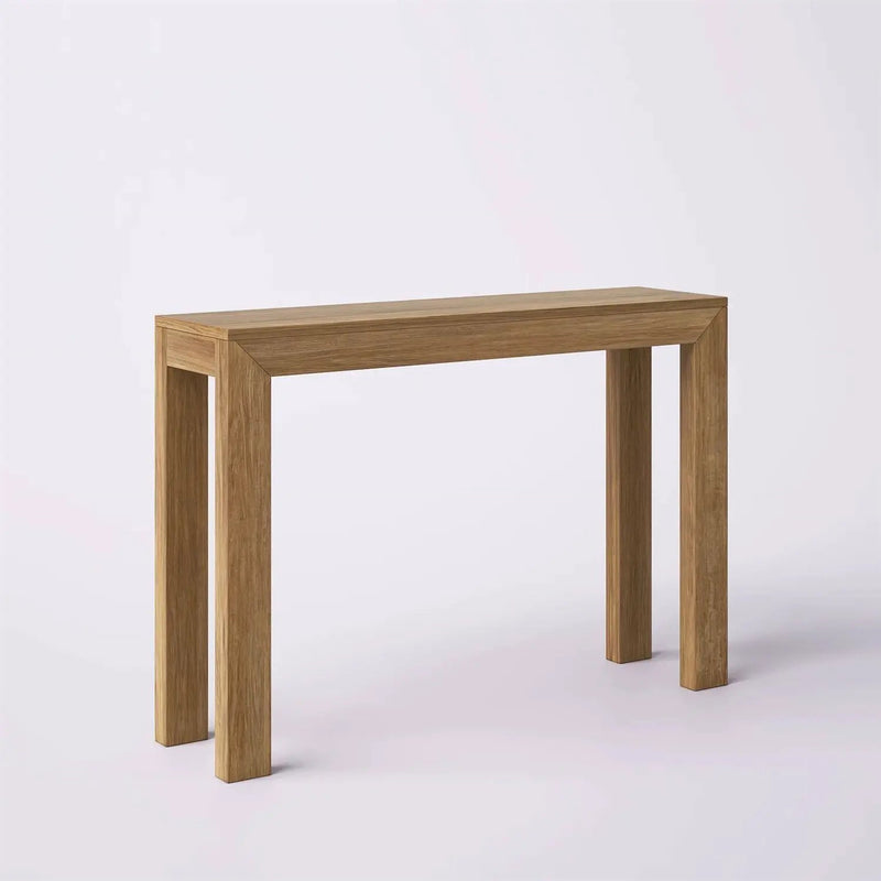 Solid Wood Modern Accent Console Table / Sofa Table in Medium Brown Pecan Finish by HomePacific