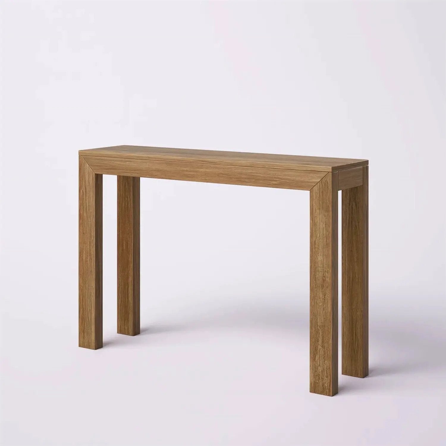 Solid Wood Modern Accent Console Table / Sofa Table in Medium Brown Pecan Finish by HomePacific